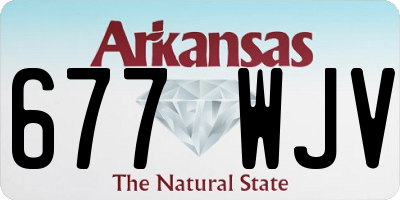 AR license plate 677WJV