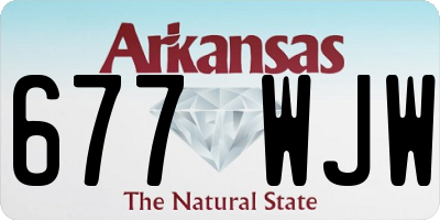 AR license plate 677WJW