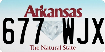 AR license plate 677WJX