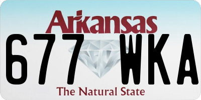 AR license plate 677WKA
