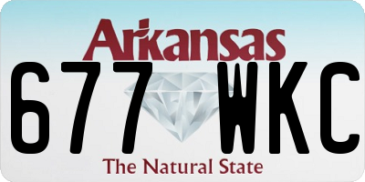 AR license plate 677WKC