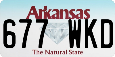 AR license plate 677WKD