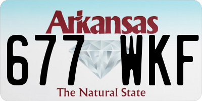 AR license plate 677WKF