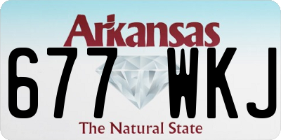 AR license plate 677WKJ