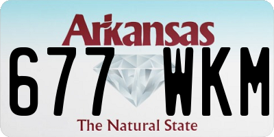 AR license plate 677WKM
