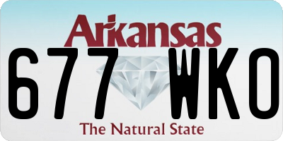AR license plate 677WKO