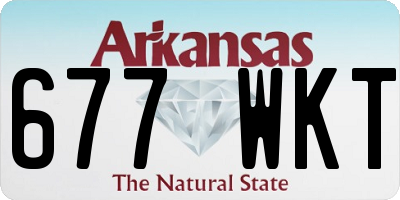 AR license plate 677WKT