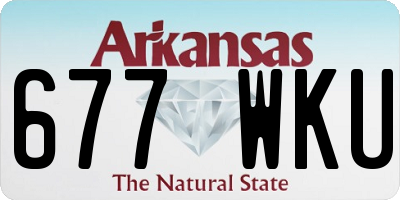 AR license plate 677WKU