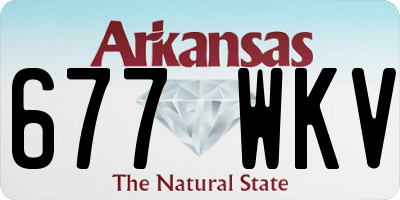 AR license plate 677WKV
