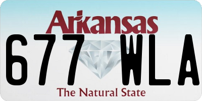 AR license plate 677WLA
