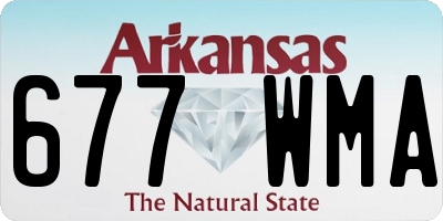AR license plate 677WMA