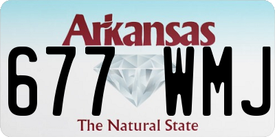 AR license plate 677WMJ