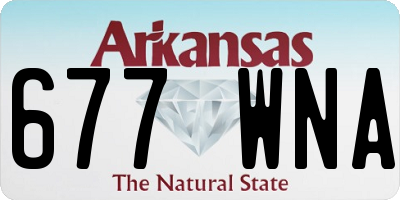 AR license plate 677WNA
