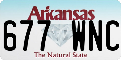 AR license plate 677WNC