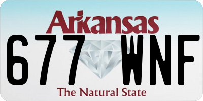 AR license plate 677WNF