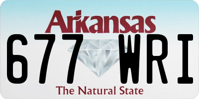 AR license plate 677WRI