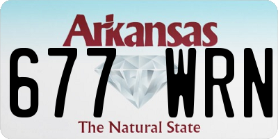 AR license plate 677WRN