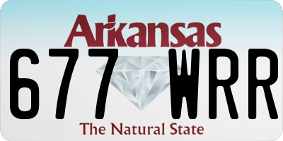 AR license plate 677WRR