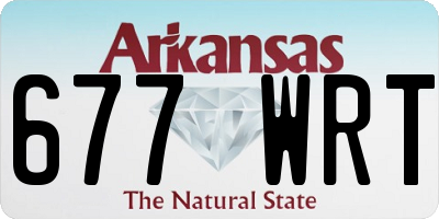 AR license plate 677WRT