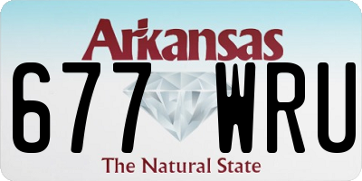 AR license plate 677WRU