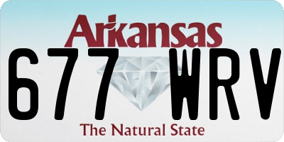 AR license plate 677WRV
