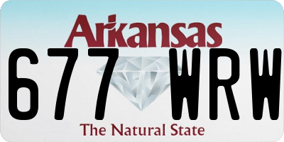 AR license plate 677WRW