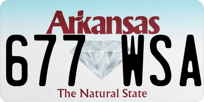 AR license plate 677WSA