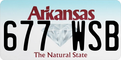 AR license plate 677WSB
