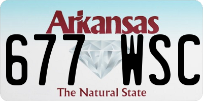 AR license plate 677WSC