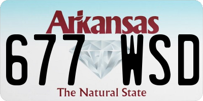 AR license plate 677WSD