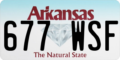 AR license plate 677WSF