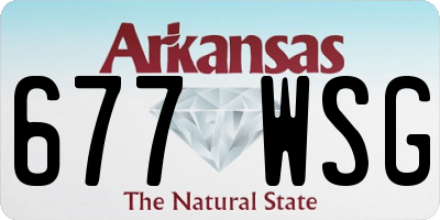 AR license plate 677WSG