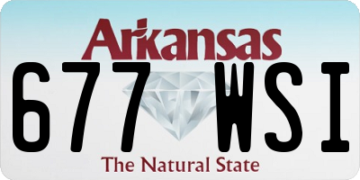 AR license plate 677WSI