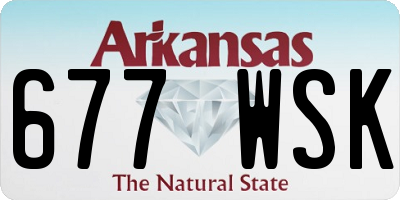 AR license plate 677WSK