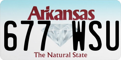 AR license plate 677WSU