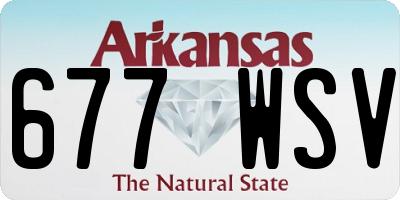 AR license plate 677WSV