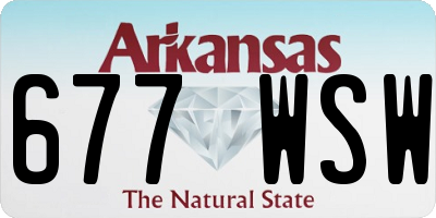 AR license plate 677WSW