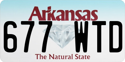 AR license plate 677WTD