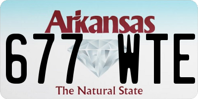 AR license plate 677WTE