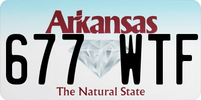 AR license plate 677WTF