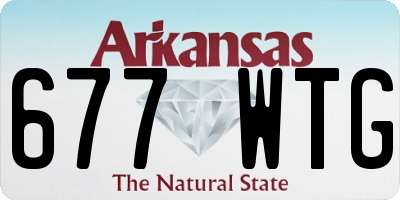 AR license plate 677WTG
