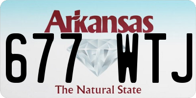 AR license plate 677WTJ