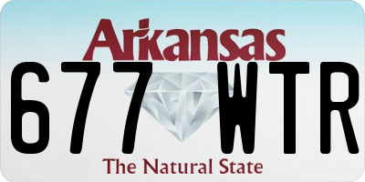 AR license plate 677WTR