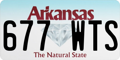 AR license plate 677WTS