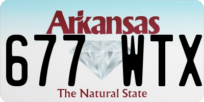 AR license plate 677WTX