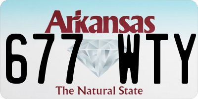 AR license plate 677WTY