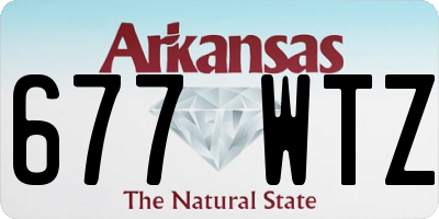 AR license plate 677WTZ