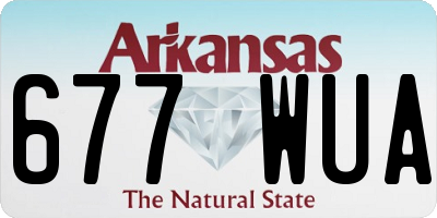 AR license plate 677WUA