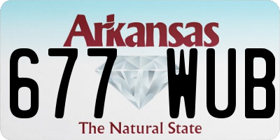 AR license plate 677WUB