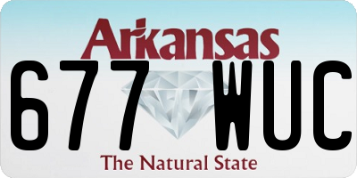 AR license plate 677WUC